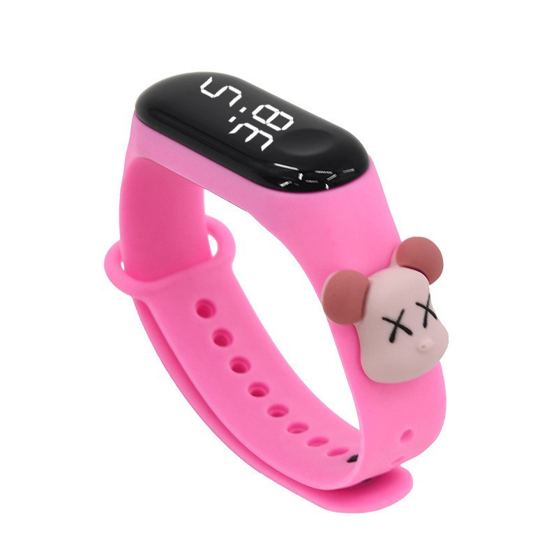in stock wholesale cartoon doll children's electronic watch LED touch bracelet men and women students sports watch gifts
