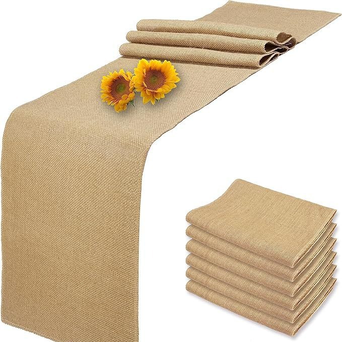 Натуральный мешковина 30 см шириной, деревенское джутовое полотенце и подставка под горячее оптом для свадебного стола в западном стиле