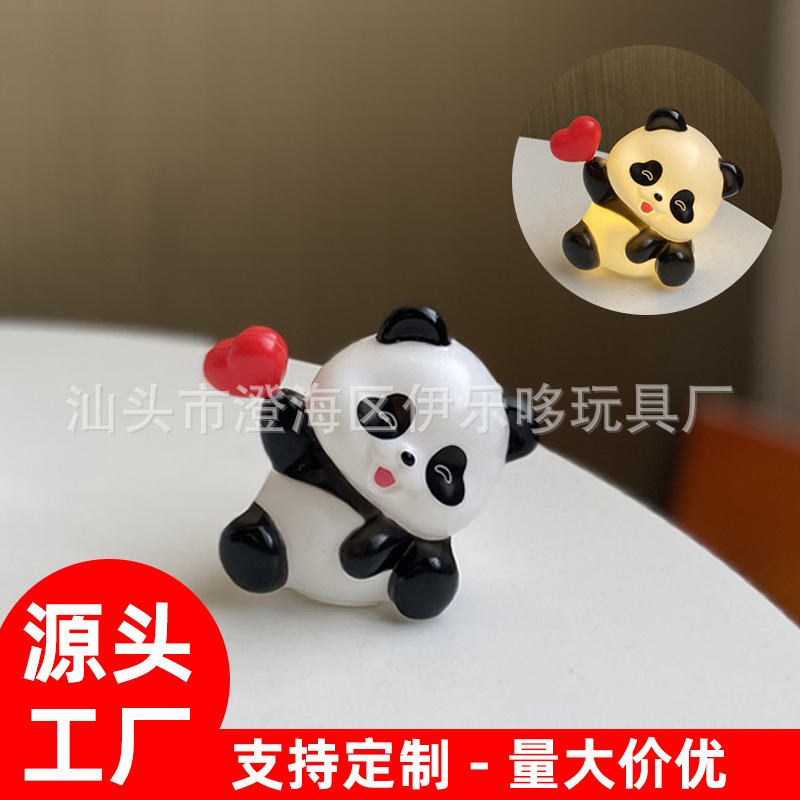 Милая мультяшная ночная лампа с пандой, настольная лампа для общежития, украшение для стола, креативный подарок оптом