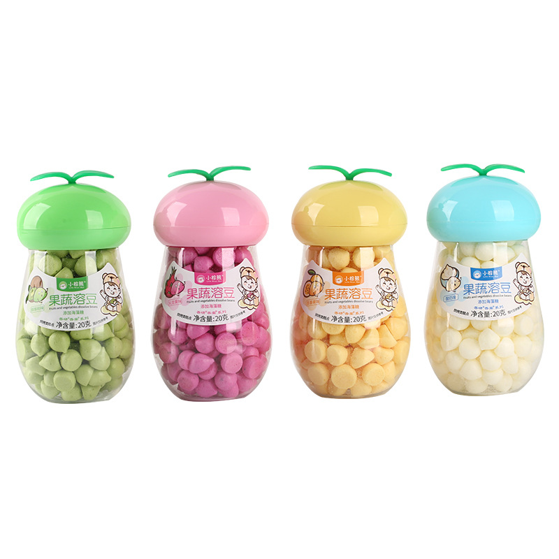 Hong Kong Little Brown Bear Prebiotic Seaweed Candy Vegetable Soluble Beans 20g Grass Canned Cartoon Cute Soluble Beans