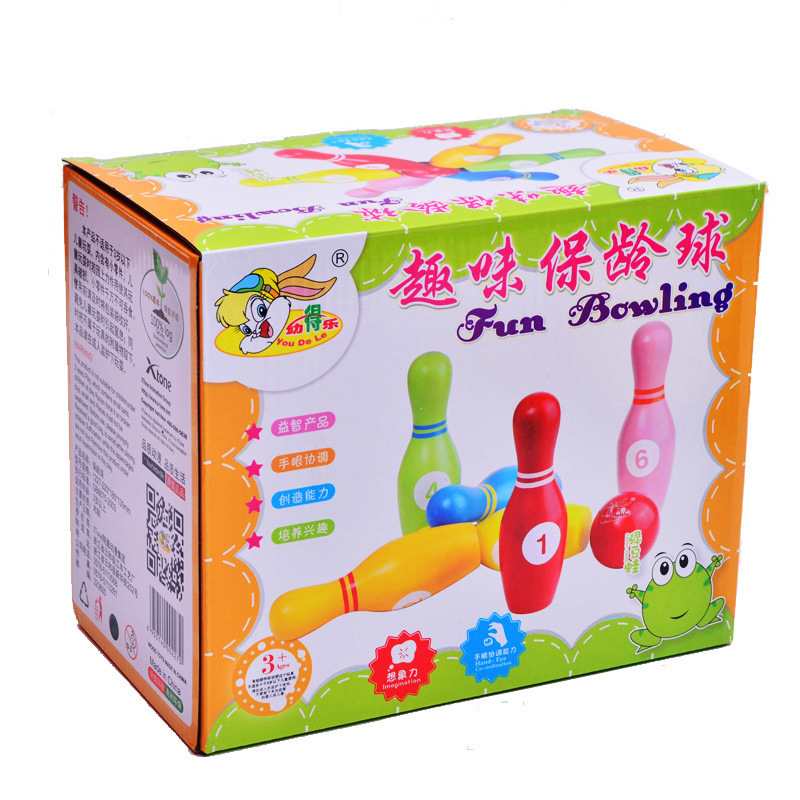 Fun Bowling Toys Solid Wood Kindergarten Sports Meeting Family Large Event Outdoor Adult Team Building Game Props