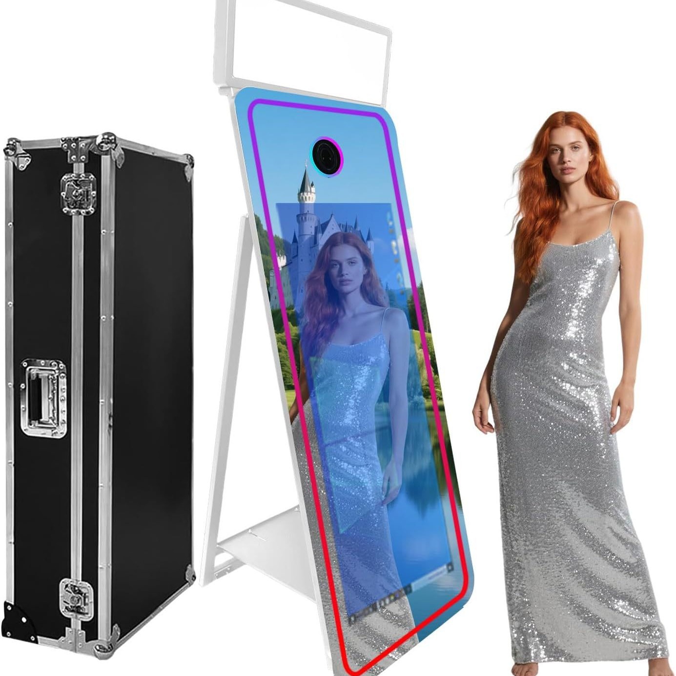 Cross-Border Magic Mirror Mirrorphotobooth Multi-Functional Interactive Mirror Photo Booth Indoor Wedding Party Party