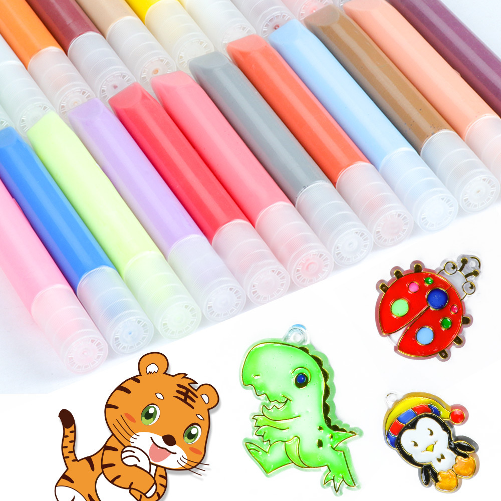 Handmade diy children's three-dimensional glass window stickers baking-free painting pendant graffiti paint educational toys 10ml wholesale
