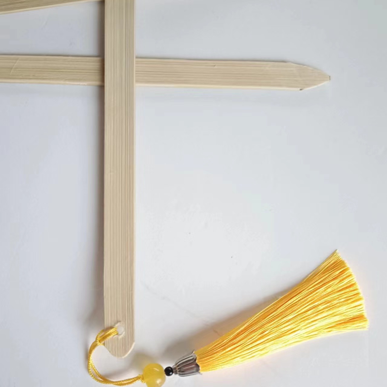 Handmade bamboo fan handle fan bone bamboo fan diy material package auxiliary material Chinese style art group fan bamboo handle