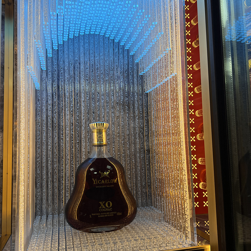 New Light Luxury Stainless Steel Constant Temperature Smart Wine Cabinet Display Cabinet Wall-Mounted Living Room Wine Rack Glass Door White Wine Cabinet