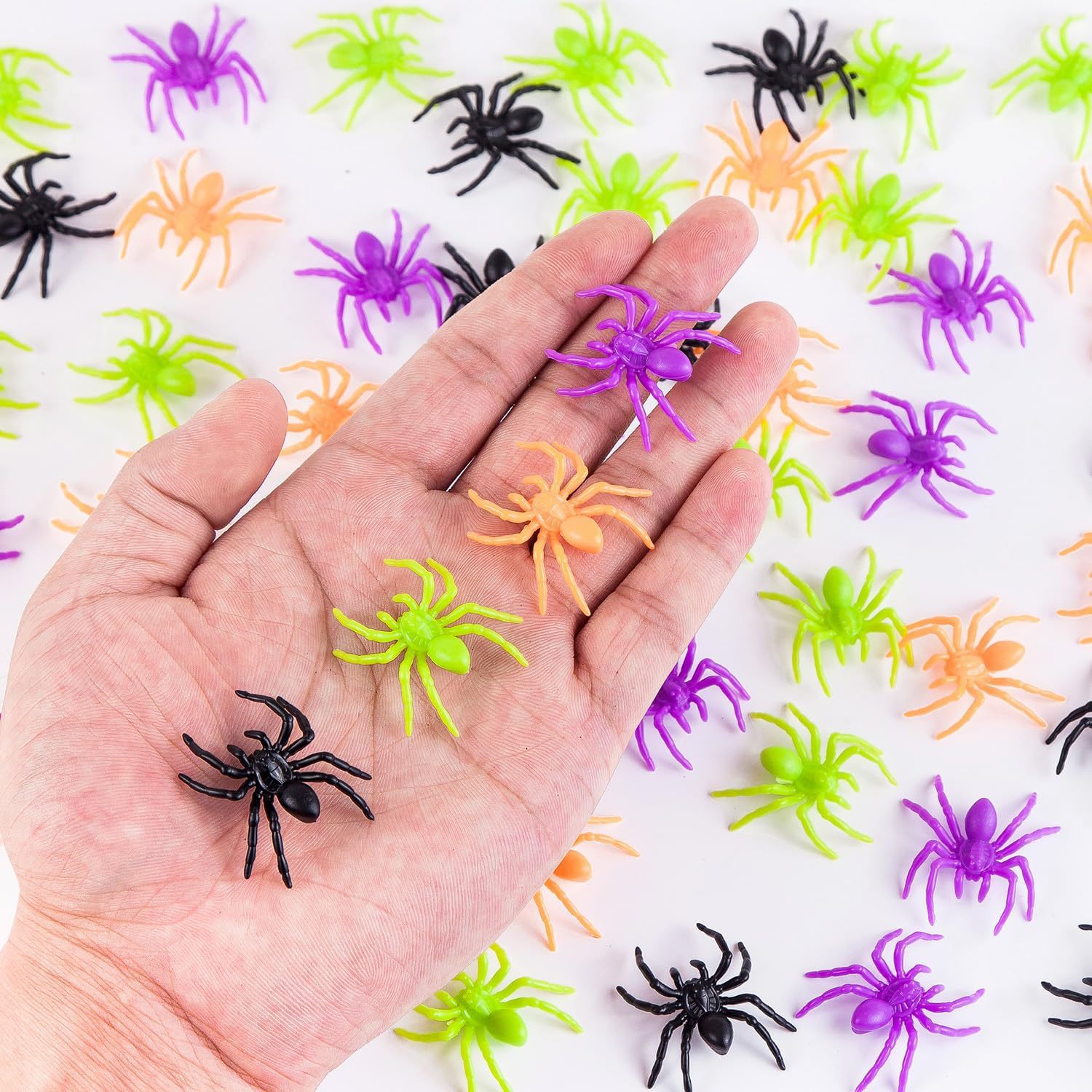 Little Spider Multi-Colored Halloween Striped Christmas Cartoon Toy 2-3cm