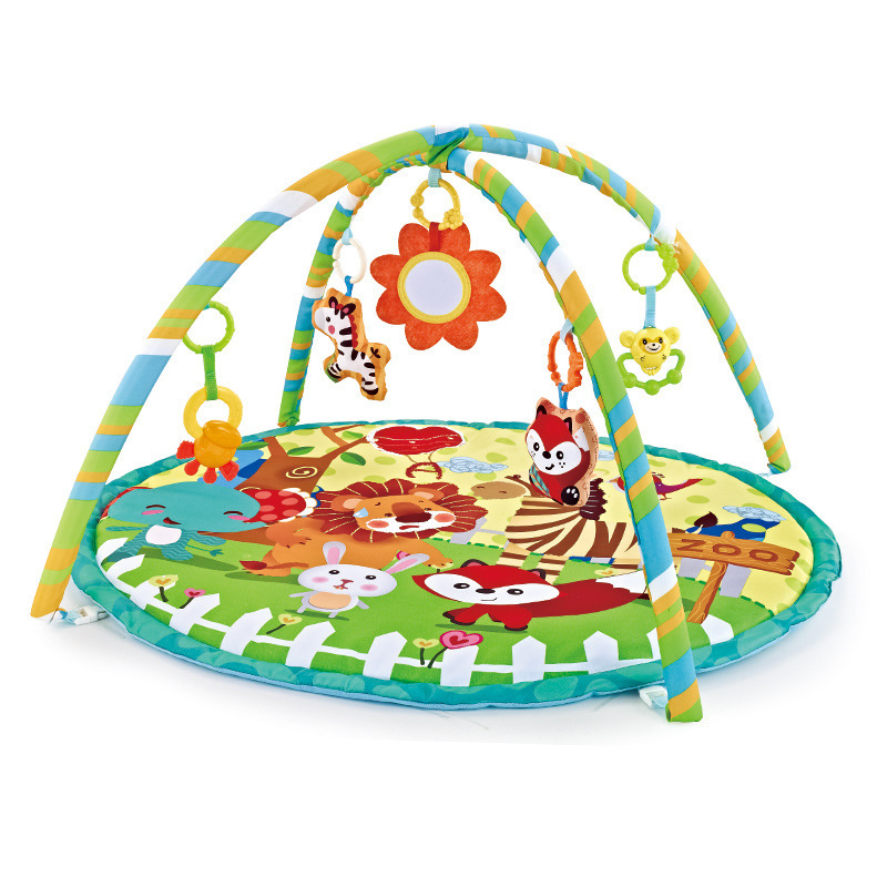 Прямые поставки с фабрики: игровой коврик для фитнеса для малышей с погремушкой для новорожденных 0-2 года
