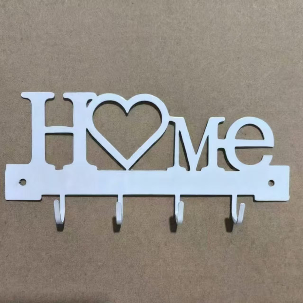 Cross-Border Home Key Rack Wall Storage Rack Metal Art Decorative Hook Keysholder Coat and Hat Entrance