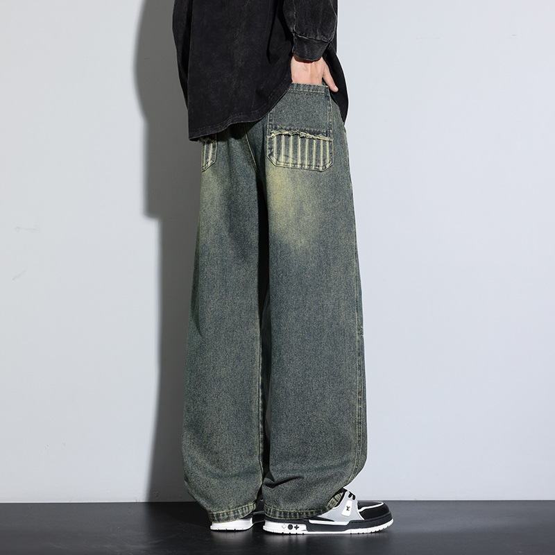 Jyf-M8825 American Scimitar Jeans Men's Loose Men's New Casual Pants Pants Autum New Straight Leg