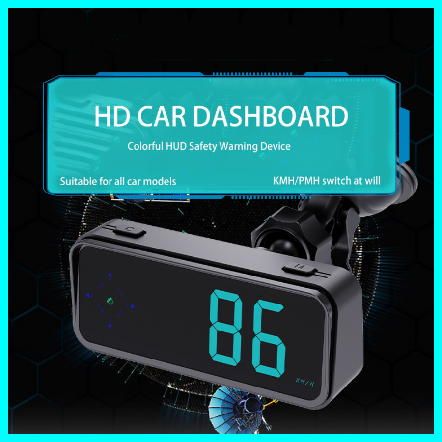 2025 Cross-Border Hot Model V12 Colorful Car Speed Display Hud All-In-One Machine Can Be Worn on Motorcycles/Rossing