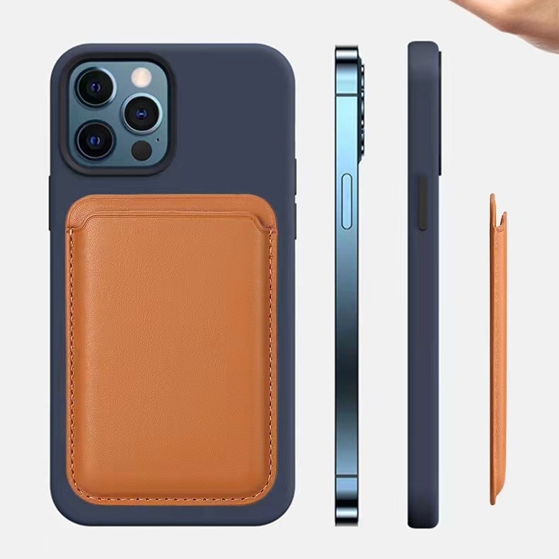 Factory Shipping MagSafe Leather Magnetic Card Holder iPhone14 Magnetic Card Holder 13promax Animated Card Holder