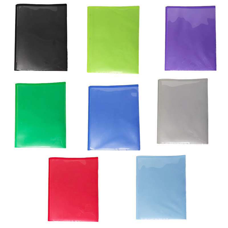 Colorful Transparent Double Pocket Folder Pp Double Pocket Folding Conference Report Document Storage Folder Plastic Tadpole Folder