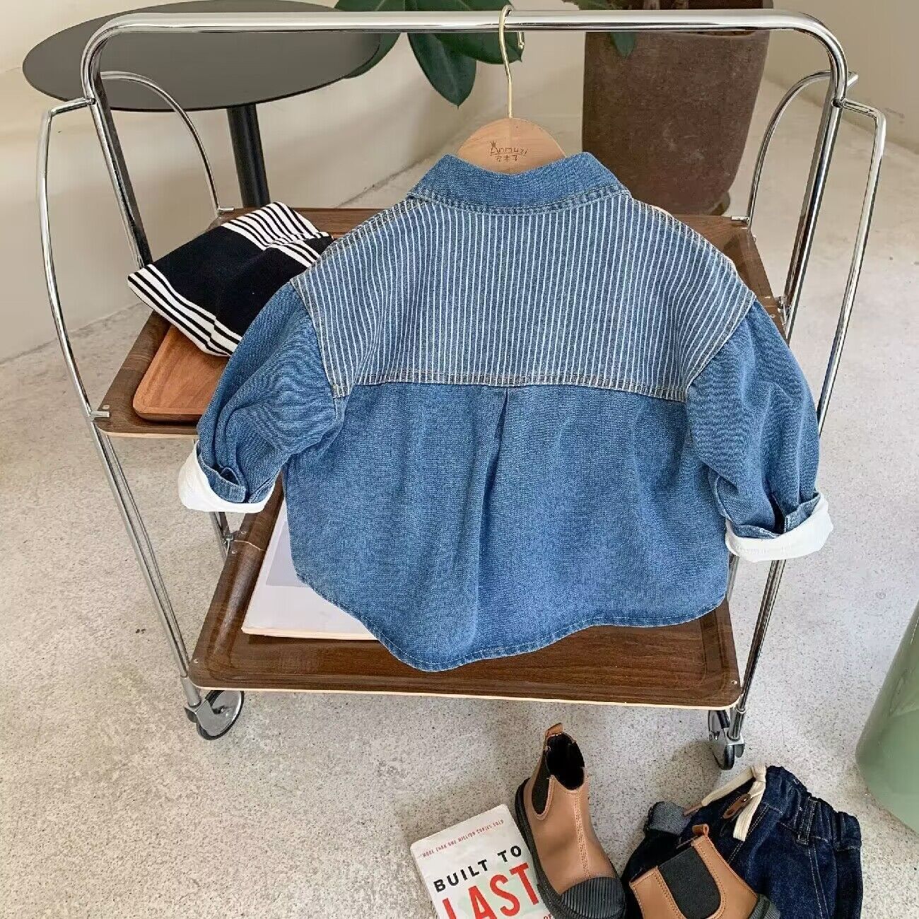 Korean Fashion Children's Shirt Spring and Autumn New All-match Denim Shirt Boy's Trendy Clothes Baby's Top Coat