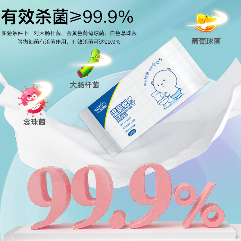 Wet Toilet Paper Portable Small Bag Super Mini Toilet Paper Wet Wipes Pregnant Women's Private Parts Cleaning and Care Wipe Butt Wipe Wet Tissue
