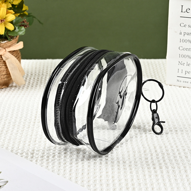 Transparent Pvc Sewing Packaging Bag Customized Ins Large Capacity Waterproof Zipper Bag Portable Travel Cosmetics Toiletry Bag