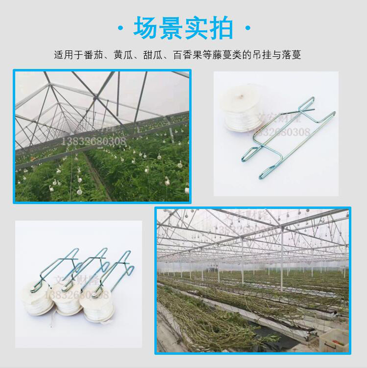 Tomato vine falling device roller hook tomato cucumber hanging seedling hanging vine falling device export quality