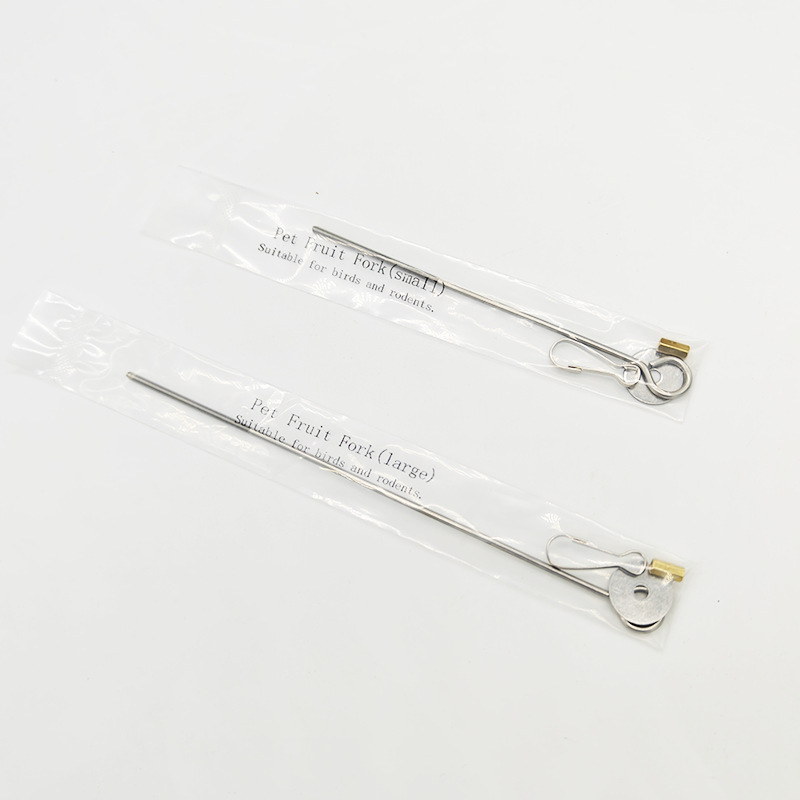 Pet Parrot Bird Rabbit Rat Squirrel Stainless Steel Fruit Fork Bird Feeder Toys Bird Supplies Bird Cage Accessories