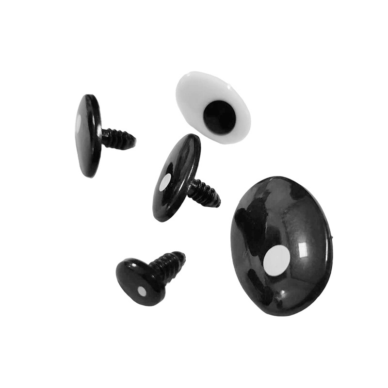 Oval Eyes DIY Plush Toy Accessories Black Flats Bottom Eyeball Crochet Wool Doll Oval Eyes