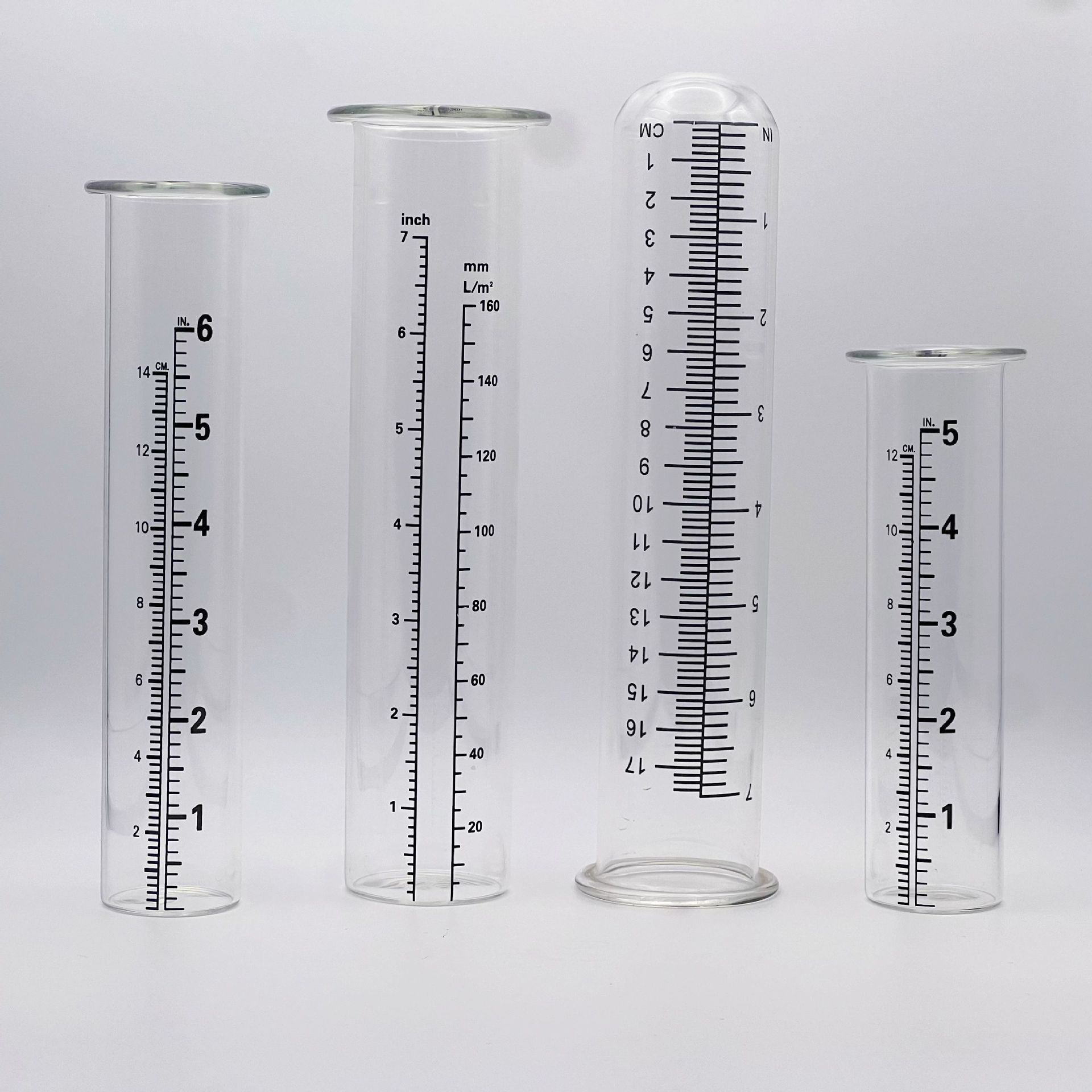 Кросс-бордерный экологически чистый новый дождемер из высокобorosilicate стекла, пробирка, вставная стеклянная чаша, устойчивая к царапинам и износу