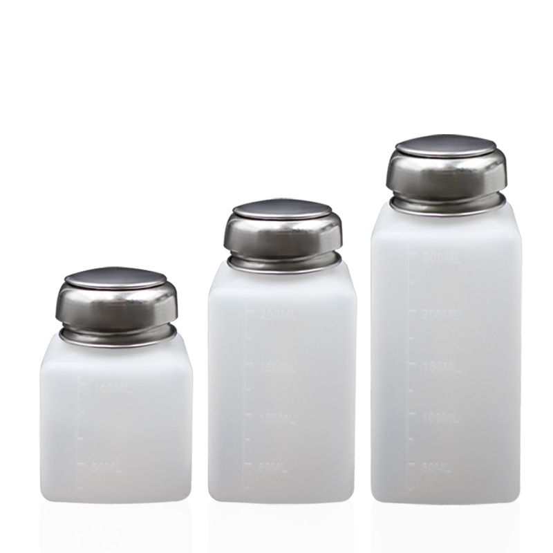 Anti-static alcohol bottle 100# 200# 250# plastic alcohol bottle press alcohol bottle washing water bottle