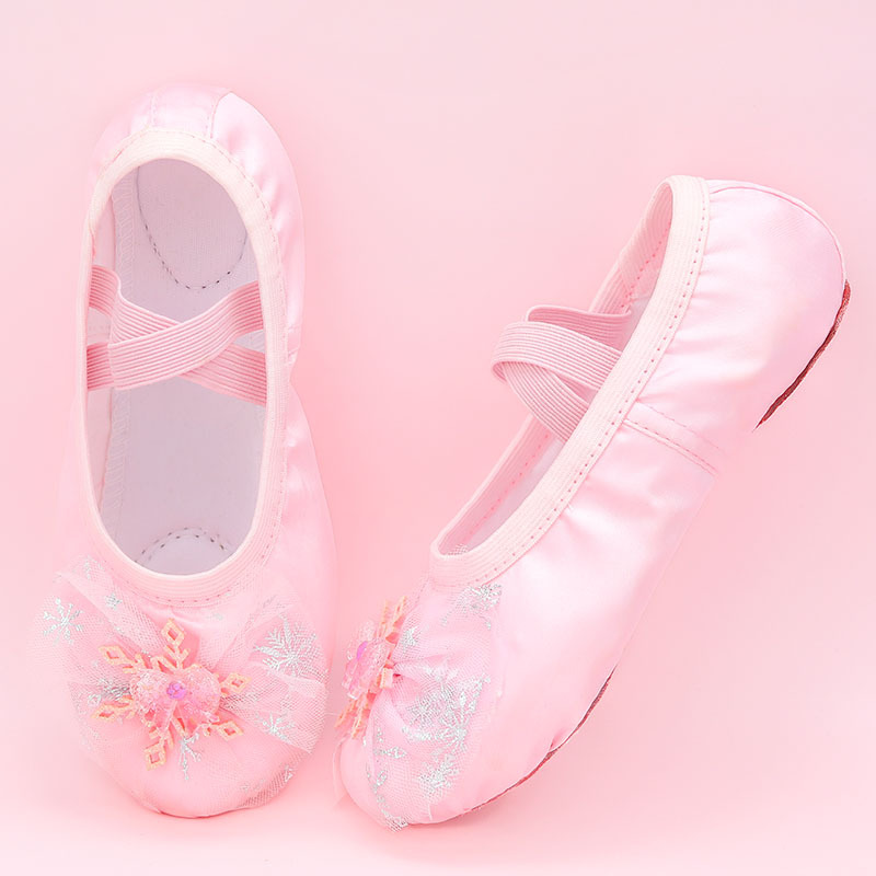 Ballet Dance Shoes Soft Sole Women's Summer Kidsren's Dance Special Satin Princess Girls Performance Practice Lace-free Pink