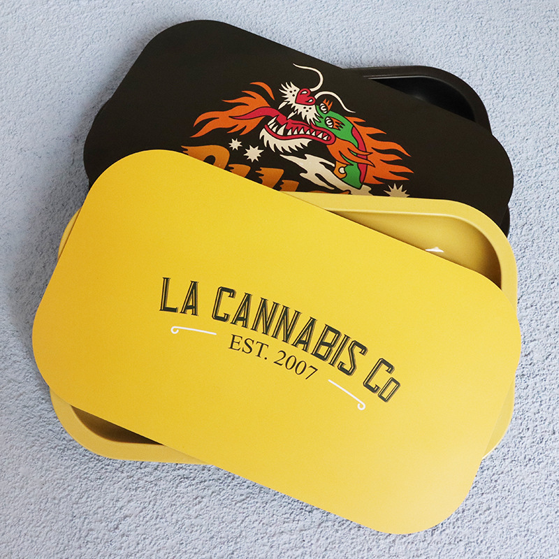 New Supply Cigarette Tray with Lid 3D Stereo Magnetic Cover Iron Tray Square Thickened Tinplate Cigarette Tray with Lid
