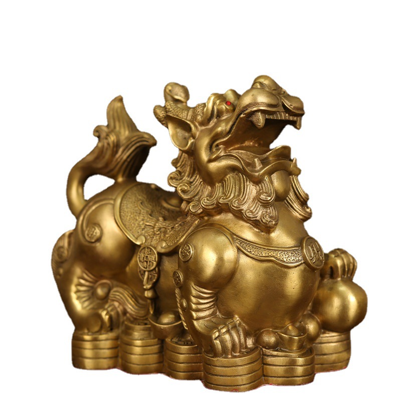 Factory wholesale all brass pixiu ornaments lucky a pair of shop pixiu lucky craft gifts