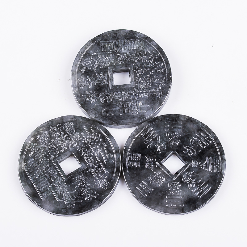 Pure natural jade jade mountain ghost spend money fidelity jade carving antique feng shui ink high ice through manufacturers safety protection