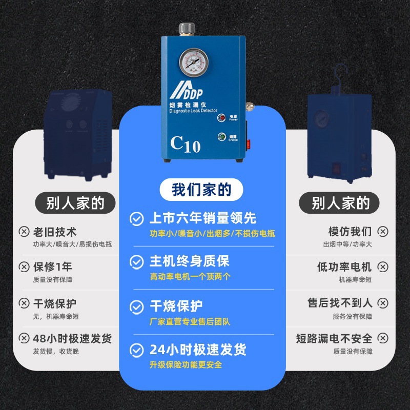 Smoke Leak Detector Car Smoke Leak Detector Side Leak Detector Oil and Gas Pipeline Auto Repair Air Conditioning