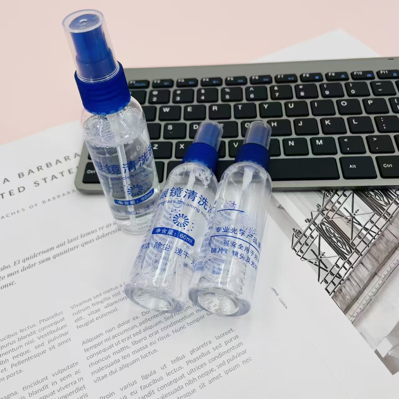 Wholesale 60ml Frame Myopia Glasses Cleaning Liquid Transparent Glasses Cleaning Liquid Lens Care Cleaning Agent Cleaning Water