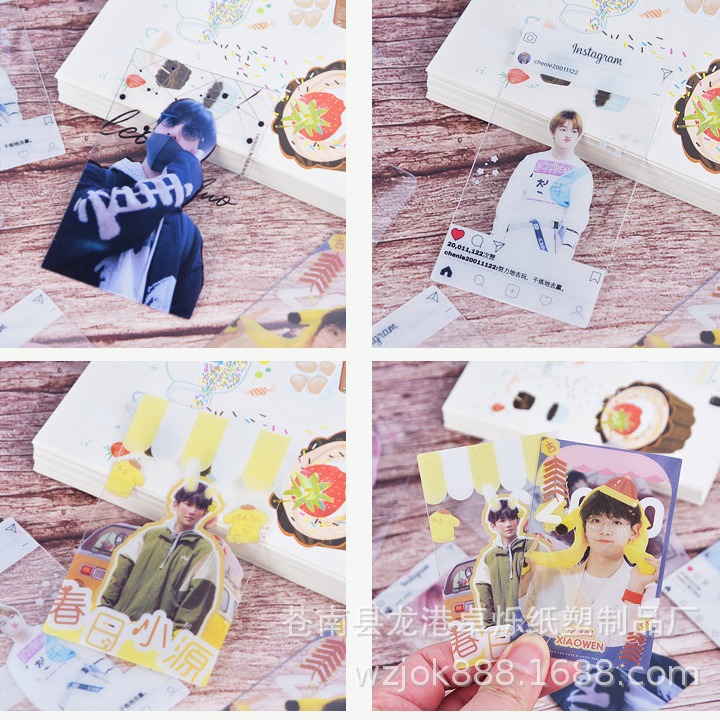 Transparent Card Customization Transparent Ins Support Card Production Peripheral Star Animation Wang Su Small Card Tarot Card Transparent Card Customization