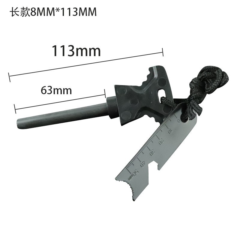 Butterfly-Shaped Wide Handle Fire Stick, Outdoor Survival Flint, Multi-Functional Flint Fire Starter, Magnesium Stick Bottle Opener