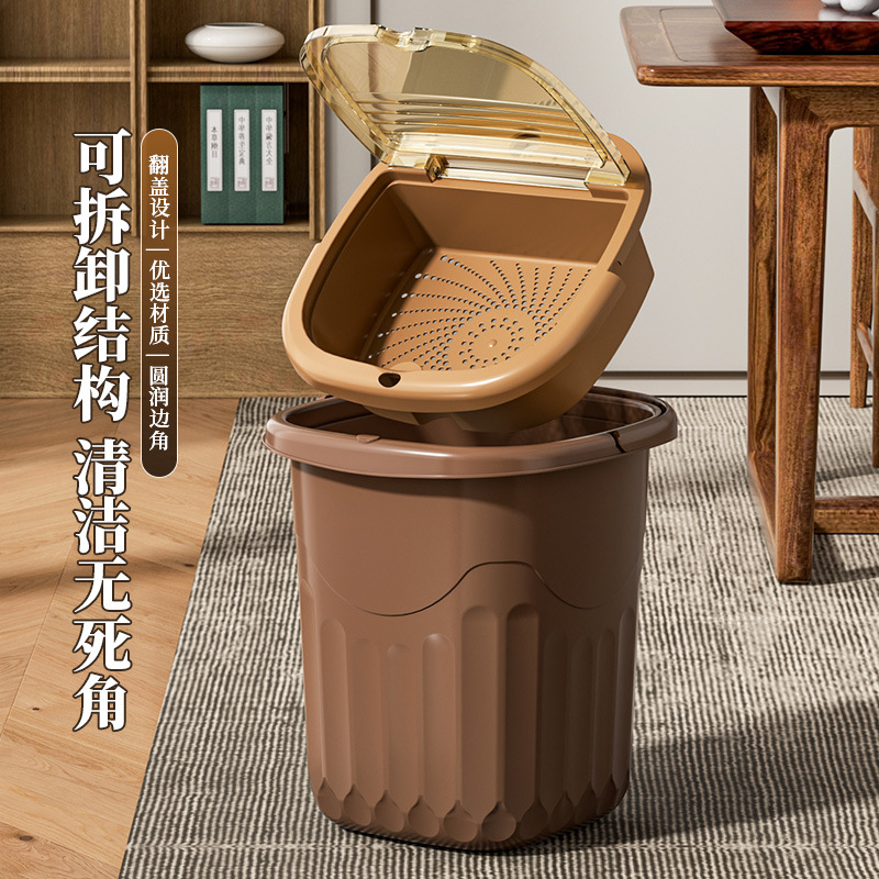Light Luxury Tea Bucket, Tea Table, Waste Water Bucket, Tea Set, Trash Can, Tea Bucket, Drainage Bucket, Tea Residue Bucket, Kung Fu Tea, Wet and Dry Use