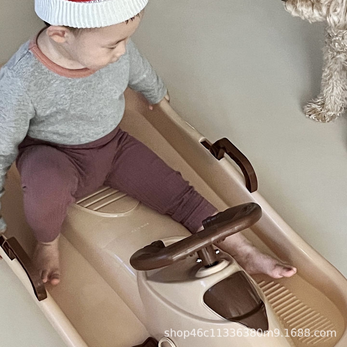 South Korea ins snowboard children's thickened adult sledge grass board steering wheel snowboard outdoor sleigh