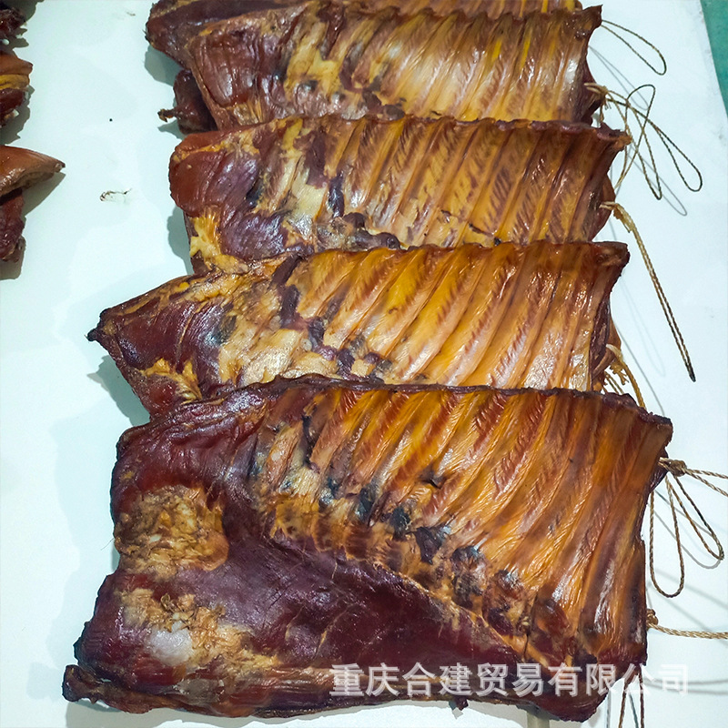 Firewood-Smoked Bacon, Chinese-Style Pork Chops for New Year Goods, Street Stall and Exhibition Bacon Ribs, Smoked Bacon Manufacturer Supply