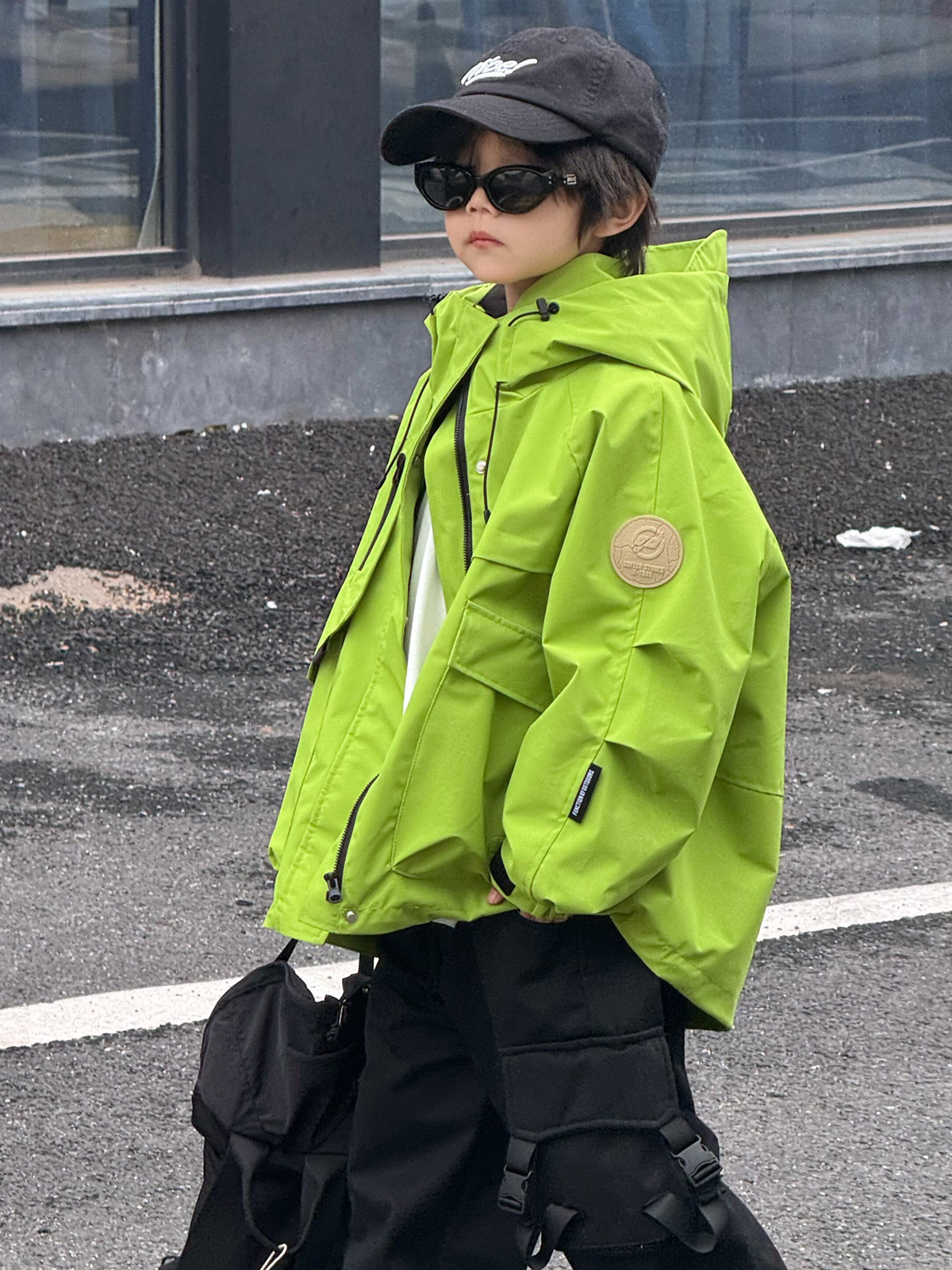 Children's Workwear down Jacket Korean Style New Boys and Girls Thickened Hooded White Duck down Waterproof Jacket Trendy