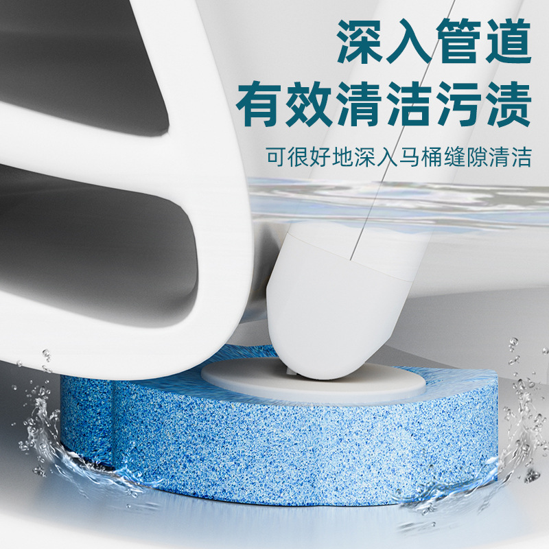 Disposable toilet brush suit bathroom no dead angle household disposable replacement cleaning brush head toilet antibacterial brush