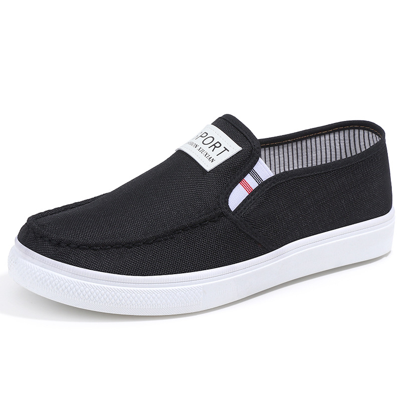 Spring and Autumn Men's Non-Slip Lazy Shoes Low-Top Versatile Sneakers Flat Heel Slip-On Breathable Casual Denim Shoes