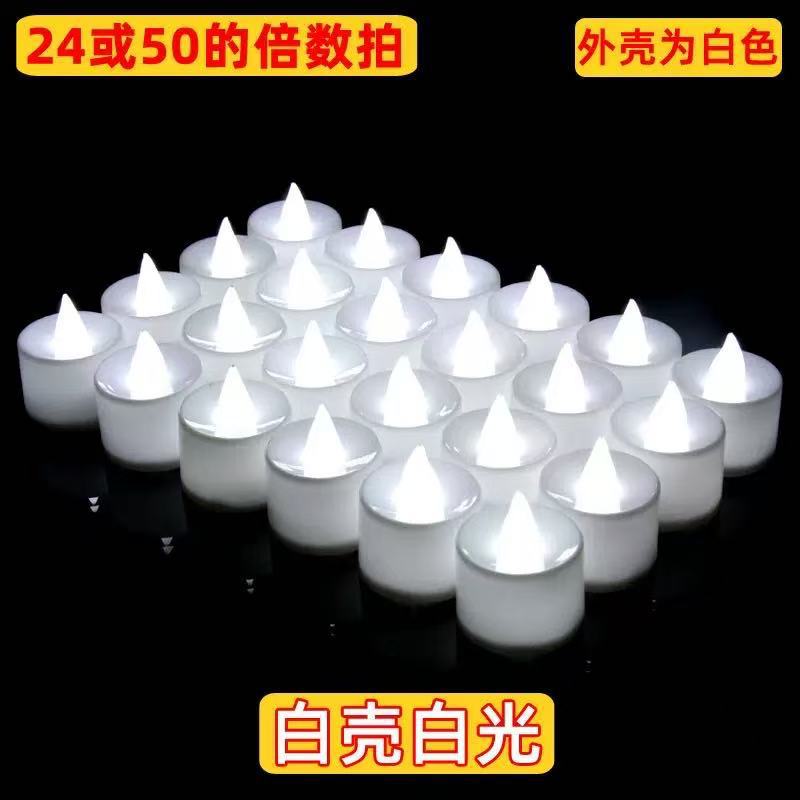 Led Digital Simulated Candle Light, Cylindrical Birthday Home Decoration for Worshiping Buddha, Creative Proposal Arrangement, Lighting Supplies