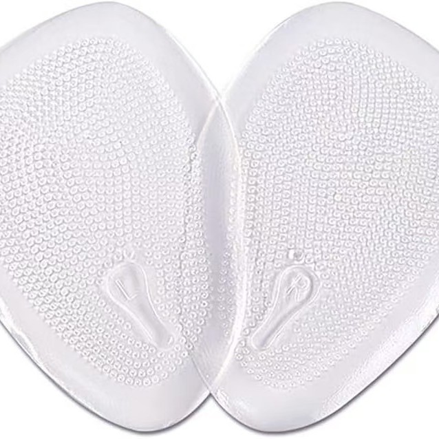 Women's High-Heeled Shoes Walking Pads, Foot Pads, Half-Size Pads, Gel Thickeneded Non-Slip, Pressure-Reducing, Anti-Wear Massage Insoles