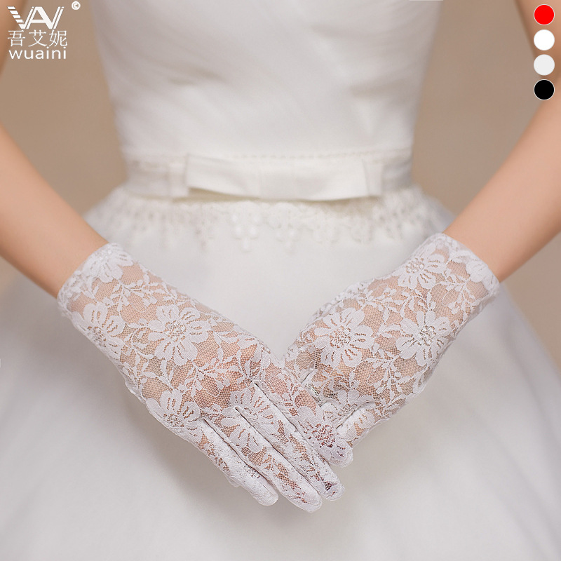 Свадебные перчатки для короткого платья, кружевные лолита, фотография, европейский и американский ретро стиль, многоцветные перчатки для рук, прямая поставка с фабрики