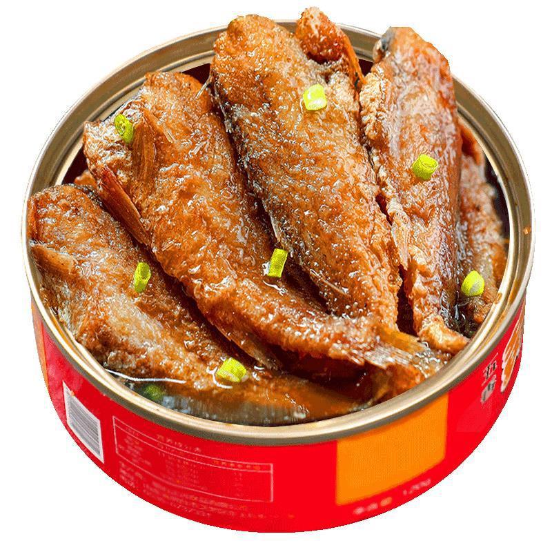 Five-Spice Yellow Croaker Canned 100G/Can Seafood Cooked Fish Snacks Snacks Snacks for Meals