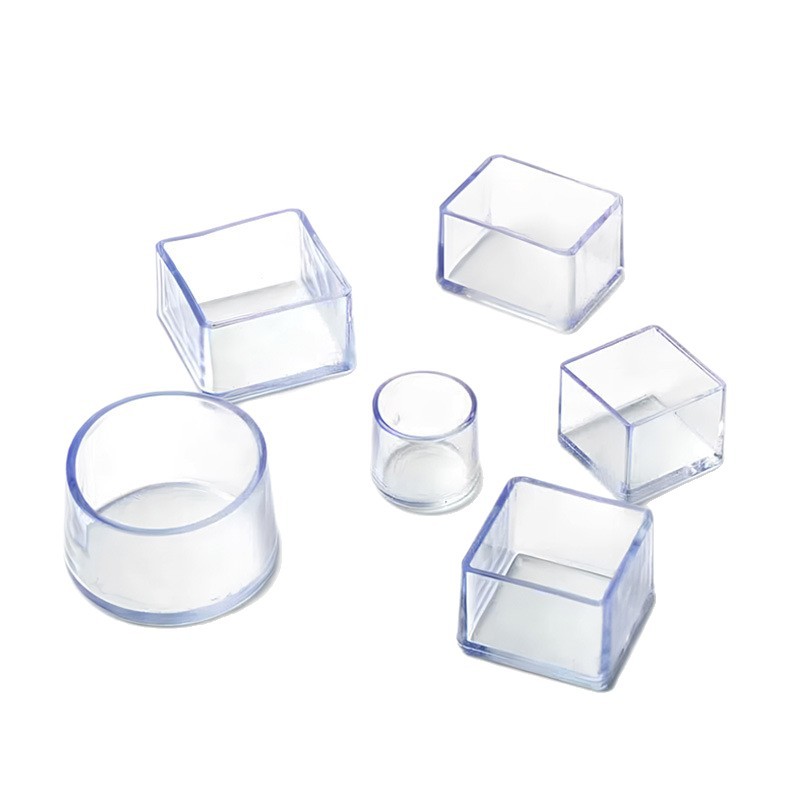Transparent Thickeneded Table and Chair Foot Covers Dining Table and Chair Foot Covers Stool Anti-Noise Anti-Slip Wear-Resistant Floor Anti-Scratch Protective Foot Covers