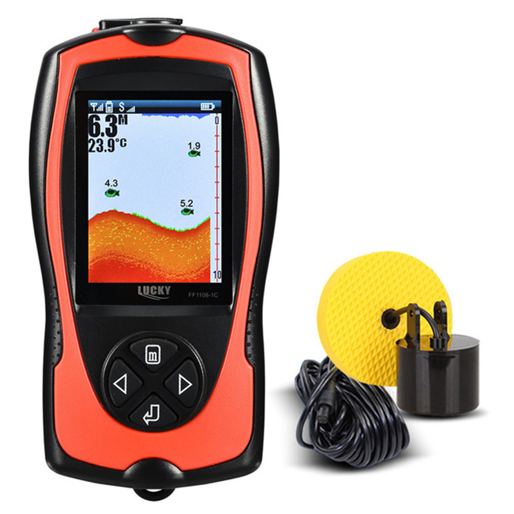 Cross-Border Hot Selling Wired Fish Finder High-Definition English Color Screen Visual Sonar Wireless Fish Finder Fish Detector
