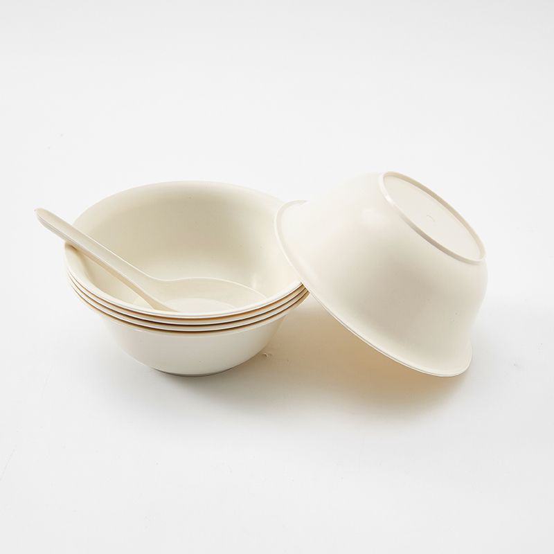 Disposable Tableware Set of 7 Pieces, Rice Bowl, Outdoor Dinner Plate, Picnic Camping Dining Set, Rice Fragrance Set, Factory Supply Chain