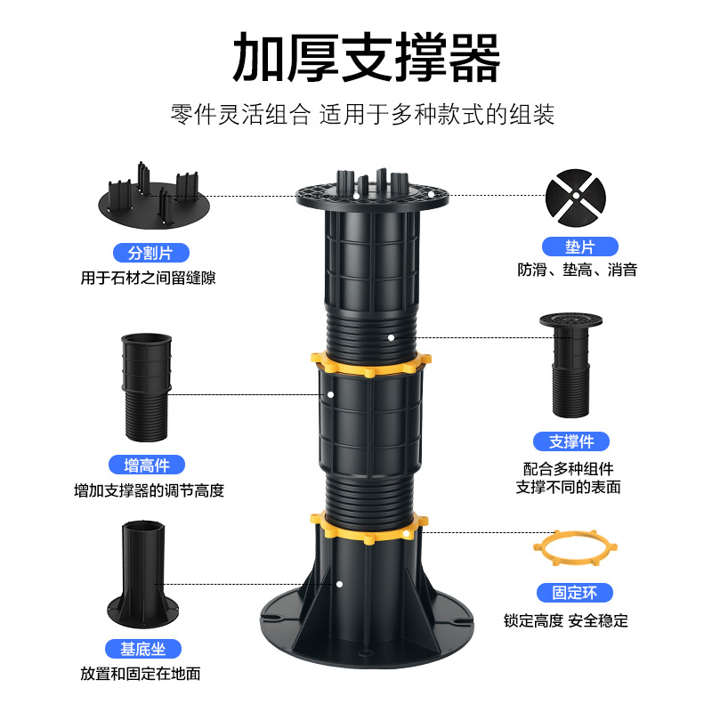 Universal Support for Water Features, Stone Keel, Fountain, Garden Pool, Tile Floor, Elevated Height, Telescopic and Adjustable