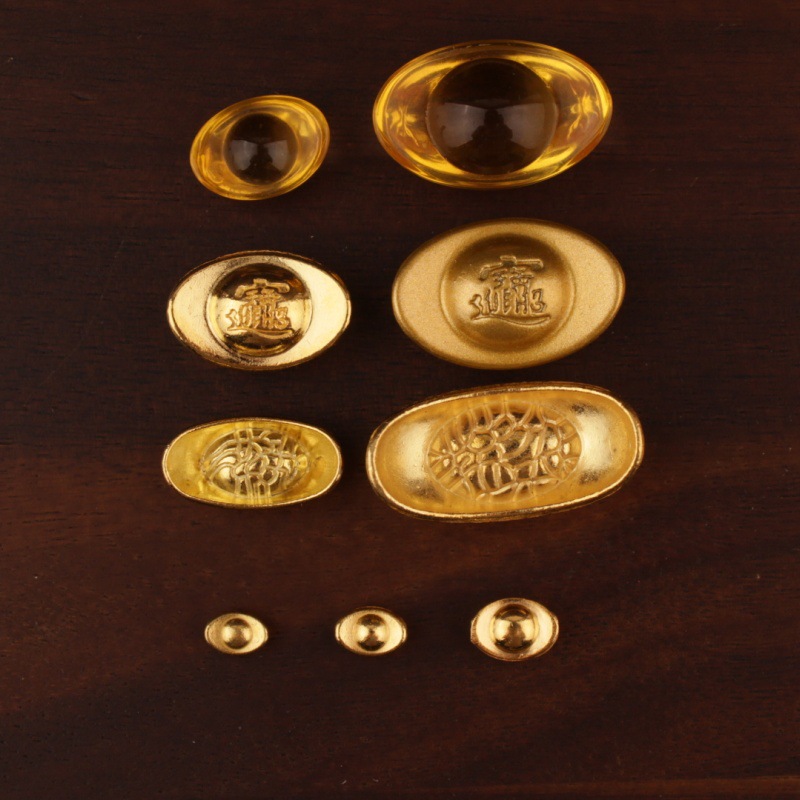 Gold Ingot Sand Gold Ingot Solid Ingot Ornaments to Attract Wealth Mini Small Ingot Crafts Cornucopia Treasure Photo Frame