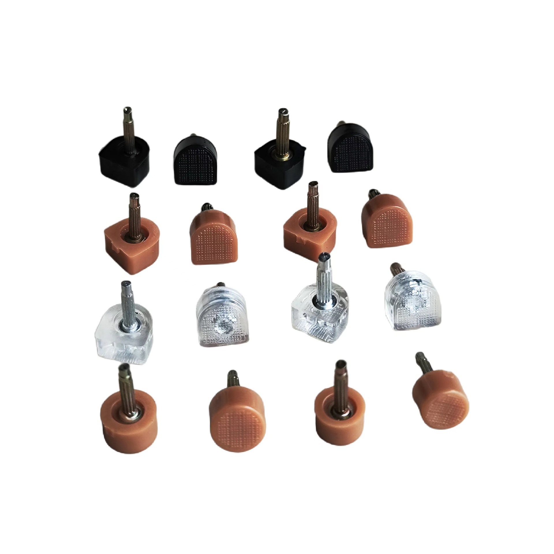 High Heels, Spike Heels, Wear-Resistant Heels, Sky Leather Non-Slip High Heels with Thick Core, Thin Core, Black Apricot Transparent Grids