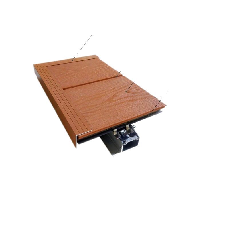 Aluminum outdoor floor scenic area river plank road swimming pool imitation wood aluminum plastic floor outdoor fish pool cover plate self-paved