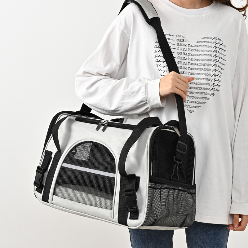Factory Pet Bag Portable Outgoing Portable Single Shoulder Crossbody Pet Case Foldable Breathable Transparent Cat and Dog Bag